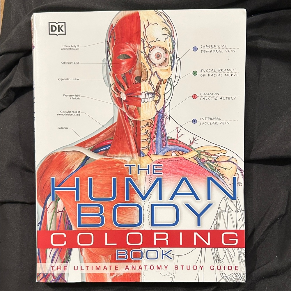 DK The Human Body Coloring Book - Red/White Anatomy Coloring Guide